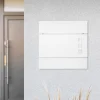 Briefkasten mit Zeitungsfach 37x36,5x10,5 cm Weiß aus Stahl-ECD Germany Discount