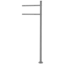 Briefkastenständer 120x40 cm Silber aus Edelstahl ML-Design-ECD Germany