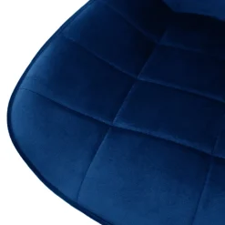 Bürostuhl auf Rollen Blau mit Samtbezug und Metallgestell ML-Design-ECD Germany Sale