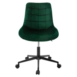 Bürostuhl auf Rollen Grün mit Samtbezug und Metallgestell ML-Design-ECD Germany New