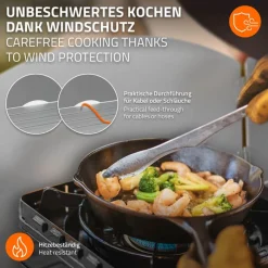 Camping Küche faltbar mit Tragetasche Grau aus Aluminium inkl. Arbeitsplatte Hauki-ECD Germany Discount