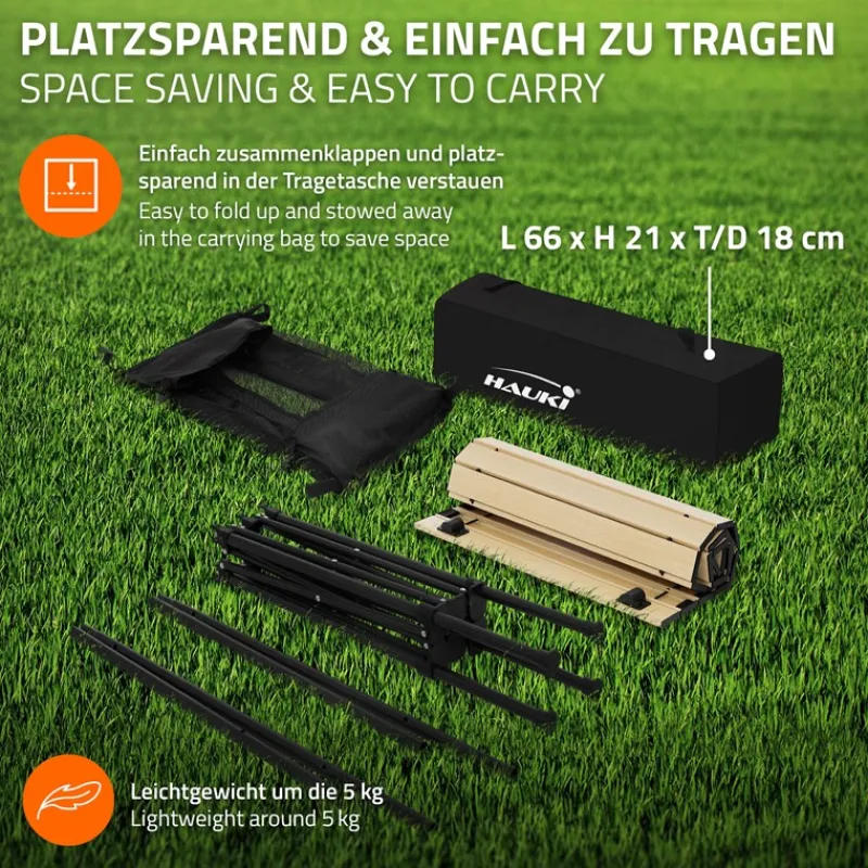 Camping Set 3-teilig mit Klapptisch Beige und 2 Campingstühlen Schwarz HAUKI-ECD Germany Sale