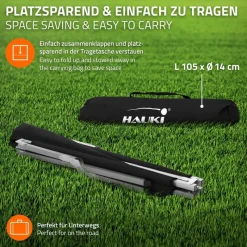 Campingbett Feldbett klappbar 210x83x46 cm Schwarz mit Tragetasche bis 150 kg Hauki-ECD Germany Discount