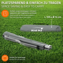 Campingbett Feldbett klappbar 210x83x46 cm Grau mit Tragetasche bis 150 kg HAUKI-ECD Germany Sale