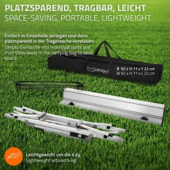 Campingtisch faltbar 90x51,5 cm Silber aus Aluminium ML-Design-ECD Germany Best