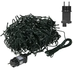 Cluster Lichterkette LED 36m, 480 LEDs Kaltweiß, 8 Leuchtmodi IP44 Innen/Außen-ECD Germany Online