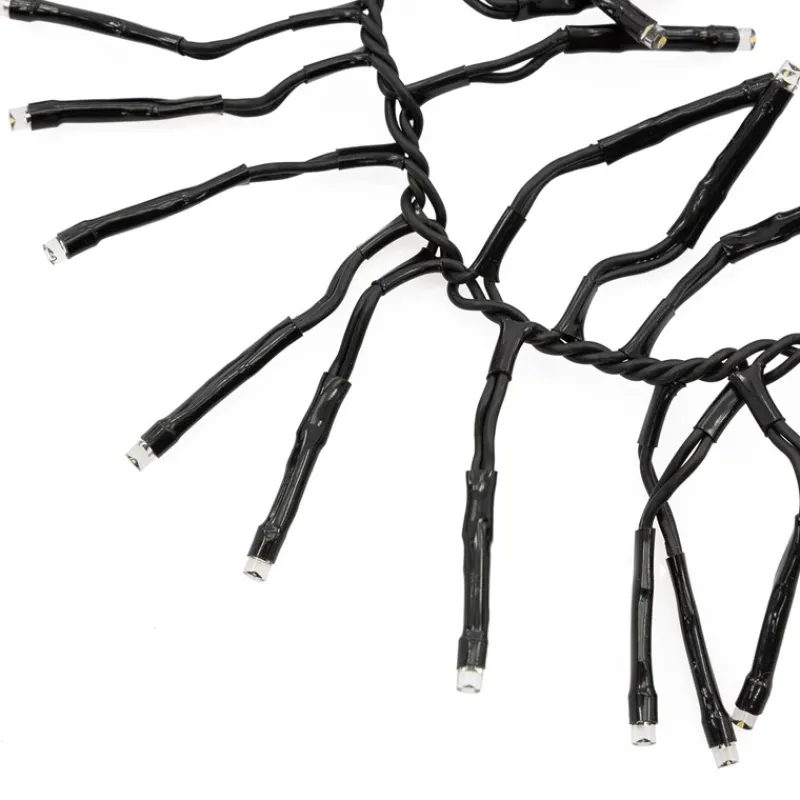 Cluster Lichterkette LED 5,5m, 768 LEDs Warmweiß, 8 Leuchtmodi IP44 Innen/Außen-ECD Germany Best