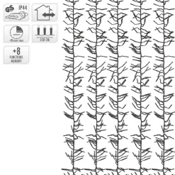 Cluster Lichterkette LED 5,5m, 768 LEDs Warmweiß, 8 Leuchtmodi IP44 Innen/Außen-ECD Germany Best