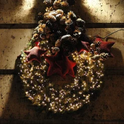 Cluster Lichterkette LED 5,5m, 768 LEDs Warmweiß, 8 Leuchtmodi IP44 Innen/Außen-ECD Germany Best