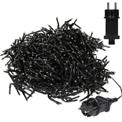 Cluster Lichterkette LED 11m, 1512 LEDs Warmweiß, 8 Leuchtmodi IP44 Innen/Außen-ECD Germany Hot
