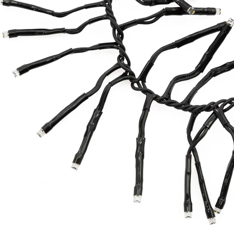 Cluster Lichterkette LED 11m, 1512 LEDs Warmweiß, 8 Leuchtmodi IP44 Innen/Außen-ECD Germany Hot