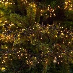 Cluster Lichterkette LED 11m, 1512 LEDs Warmweiß, 8 Leuchtmodi IP44 Innen/Außen-ECD Germany Hot