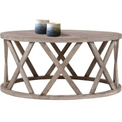 Couchtisch Ø 100x45 cm Braun aus Mangoholz WOMO-Design-ECD Germany Hot