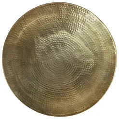 Couchtisch Ø 62x33 cm Gold aus Aluminium-Legierung in Hammerschlag-Technik  WOMO-Design-ECD Germany New