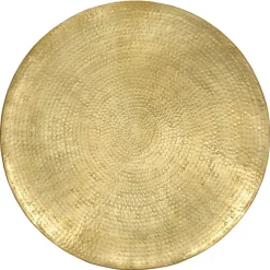 Couchtisch Ø 90x45 cm Gold aus Aluminium in Hammerschlag Optik WOMO-Design-ECD Germany Discount