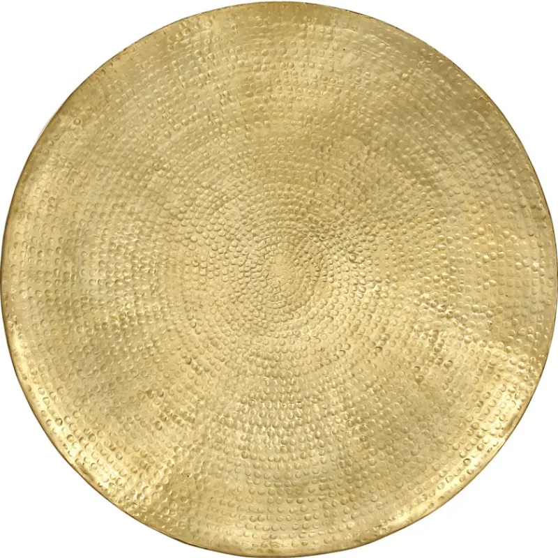 Couchtisch Ø 90x45 cm Gold aus Aluminium in Hammerschlag Optik WOMO-Design-ECD Germany Discount