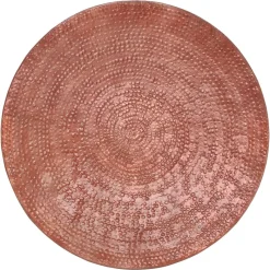 Couchtisch Ø 90x37 cm Kupfer aus Aluminium in Hammerschlag Optik WOMO-Design-ECD Germany Best