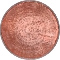 Couchtisch Ø 90x45 cm Kupfer aus Aluminium in Hammerschlag Optik WOMO-Design-ECD Germany Clearance