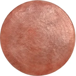 Couchtisch Ø 90x45 cm Kupfer aus Aluminium in Hammerschlag Optik  WOMO-Design-ECD Germany Discount