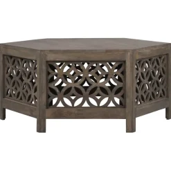 Couchtisch Ø 100x45 cm Natur aus Mangoholz WOMO-Design-ECD Germany Outlet