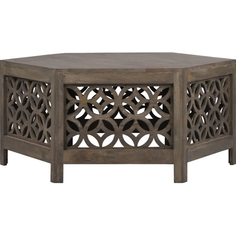 Couchtisch Ø 100x45 cm Natur aus Mangoholz WOMO-Design-ECD Germany Outlet