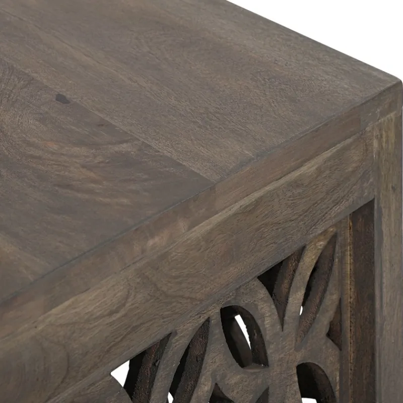 Couchtisch Ø 100x45 cm Natur aus Mangoholz WOMO-Design-ECD Germany Outlet