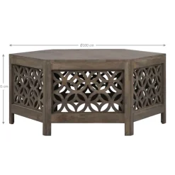 Couchtisch Ø 100x45 cm Natur aus Mangoholz WOMO-Design-ECD Germany Outlet