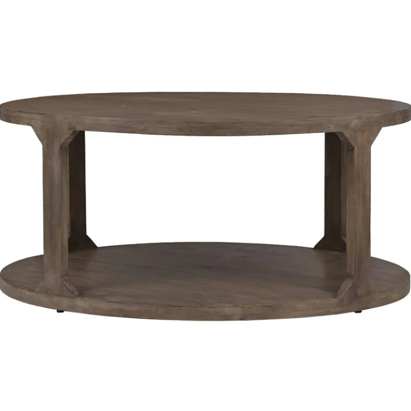 Couchtisch Ø 100x45 cm Natur aus Mangoholz WOMO-Design-ECD Germany