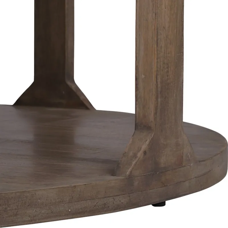 Couchtisch Ø 100x45 cm Natur aus Mangoholz WOMO-Design-ECD Germany