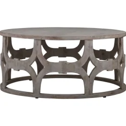 Couchtisch Ø 100x45 cm Natur aus Mangoholz WOMO-Design-ECD Germany New