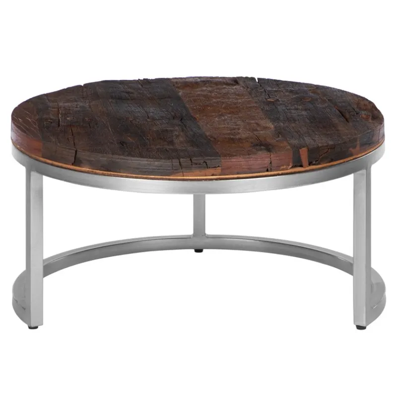 Couchtisch Ø 70x35 cm Natur aus Akazienholz WOMO-Design-ECD Germany Online