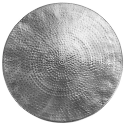 Couchtisch Ø 59x30,5 cm Silber aus Aluminium-Legierung in Hammerschlag-Technik WOMO-DESIGN-ECD Germany Hot