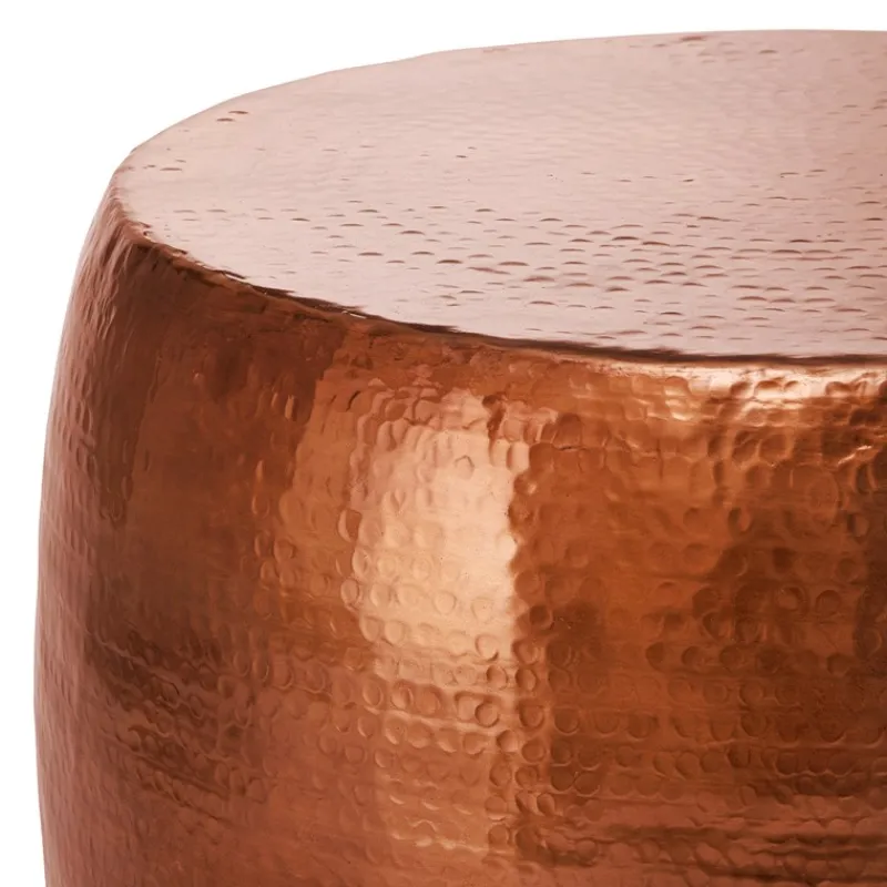Couchtisch Ø 59x41cm Kupfer aus Aluminium-Legierung in Hammerschlag-Technik WOMO-DESIGN-ECD Germany Sale