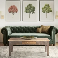 Couchtisch mit Schublade 117x70x45,5 cm Natur aus Mangoholz WOMO-Design-ECD Germany Best