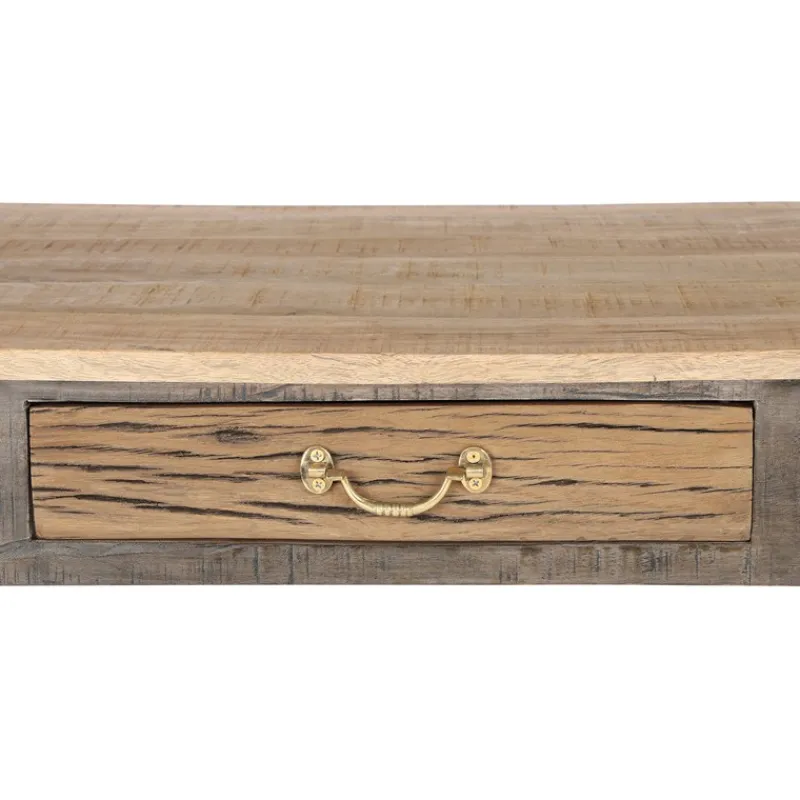 Couchtisch mit Schublade 117x70x45,5 cm Natur aus Mangoholz WOMO-Design-ECD Germany Best