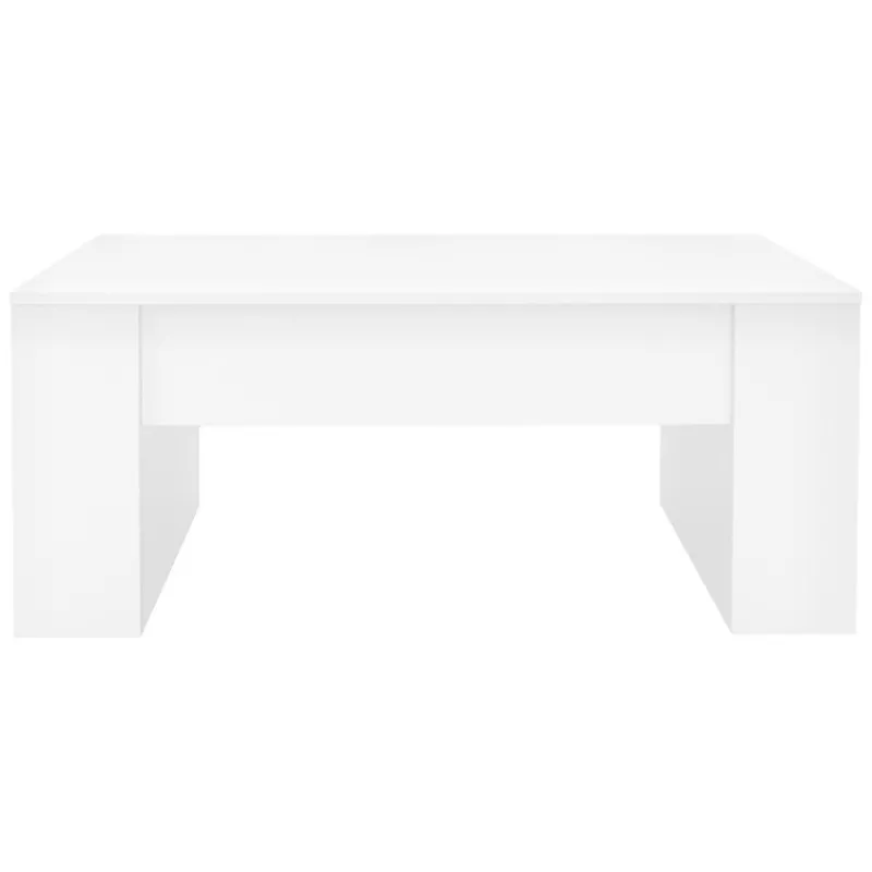 Couchtisch mit zwei Fächern 100x60x42 cm Weiß ML-Design-ECD Germany Discount