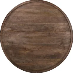 Couchtisch rund Ø 100x45 cm Braun aus Mangoholz WOMO-Design-ECD Germany Discount