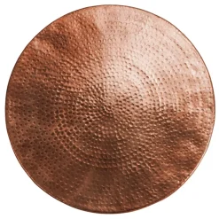 Couchtisch rund Ø 59x30,5 cm Kupfer aus Aluminium-Legierung in Hammerschlag-Technik WOMO-DESIGN-ECD Germany New