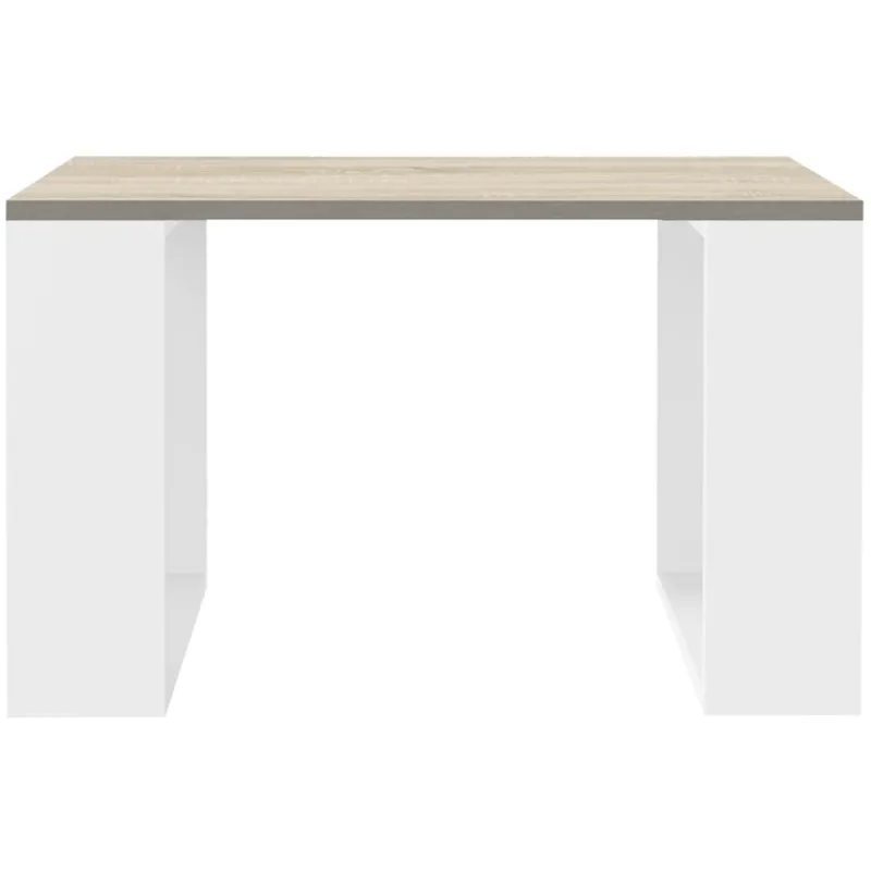 Couchtisch 65x65x40 cm Eiche-Optik/Weiß ML-Design-ECD Germany Discount