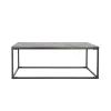 Couchtisch 120x60x46 cm Grau aus Metall und Mangoholz WOMO-Design-ECD Germany Best
