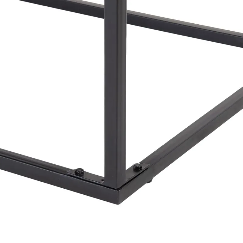 Couchtisch 120x60x46 cm Grau aus Metall und Mangoholz WOMO-Design-ECD Germany Best