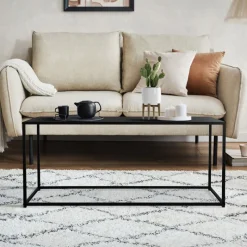 Couchtisch 115x32x50,5 cm Schwarz aus Metall ML-Design-ECD Germany Hot