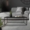 Couchtisch 110x39,5x59 cm Schwarz aus Metall ML-Design-ECD Germany Sale