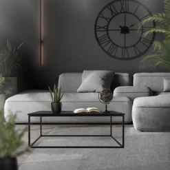 Couchtisch 110x39,5x59 cm Schwarz aus Metall ML-Design-ECD Germany Sale