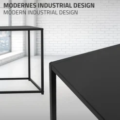 Couchtisch 110x40x50,5 cm Schwarz aus Metall ML-Design-ECD Germany Hot