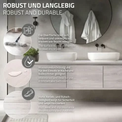 Deluxe PVC Klebevinylboden für 2,23 m² Weiß Eiche 2 mm dick ML-Design-ECD Germany Outlet