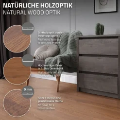 Deluxe PVC Klebevinylboden für 2,23 m² Roteiche Braun 2 mm dick ML-Design-ECD Germany Online