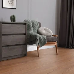 Deluxe PVC Klebevinylboden für 2,23 m² Roteiche Braun 2 mm dick ML-Design-ECD Germany Online