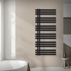 Design Badheizkörper Iron EM 600x1400 mm Schwarz matt Luxe Bath-ECD Germany Online