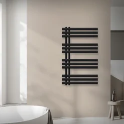 Design Badheizkörper Iron EM 600x1000 mm Schwarz matt Luxe Bath-ECD Germany Hot